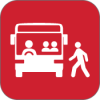 乘客巴士装载红色图标